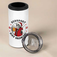 Funny Skeleton Beer Christmas 4 in 1 Can Cooler Tumbler Support Day Drinking - Wonder Print Shop