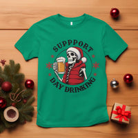 Funny Skeleton Beer Christmas T Shirt Support Day Drinking - Wonder Print Shop