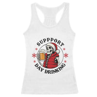 Funny Skeleton Beer Christmas Racerback Tank Top Support Day Drinking - Wonder Print Shop