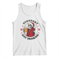 Funny Skeleton Beer Christmas Tank Top Support Day Drinking - Wonder Print Shop