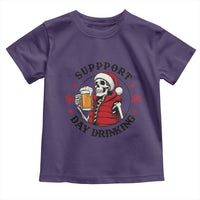 Funny Skeleton Beer Christmas Toddler T Shirt Support Day Drinking - Wonder Print Shop