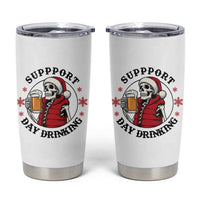 Funny Skeleton Beer Christmas Tumbler Cup Support Day Drinking - Wonder Print Shop