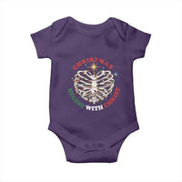 Funny Skeleton Christian Baby Onesie Christmas Begins With Christ - Wonder Print Shop