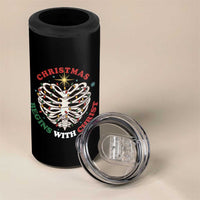 Funny Skeleton Christian 4 in 1 Can Cooler Tumbler Christmas Begins With Christ - Wonder Print Shop