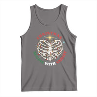 Funny Skeleton Christian Tank Top Christmas Begins With Christ - Wonder Print Shop