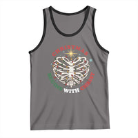 Funny Skeleton Christian Tank Top Christmas Begins With Christ - Wonder Print Shop