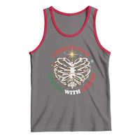 Funny Skeleton Christian Tank Top Christmas Begins With Christ - Wonder Print Shop