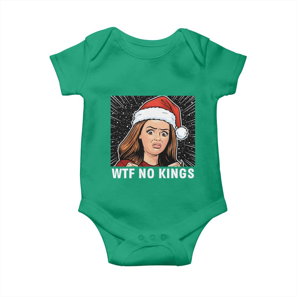 No Kings Baby Onesie Funny Doll Face Meme Christmas - Wonder Print Shop