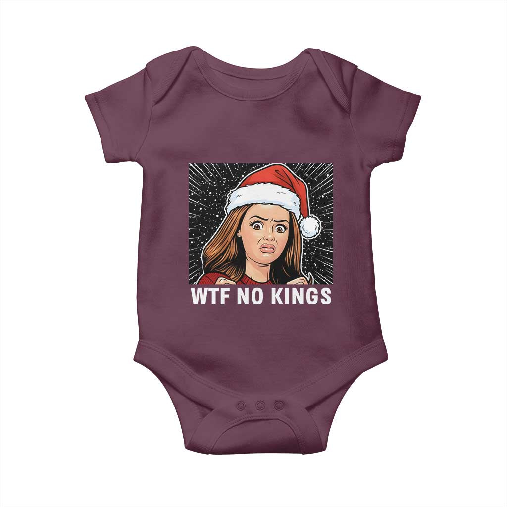 No Kings Baby Onesie Funny Doll Face Meme Christmas - Wonder Print Shop