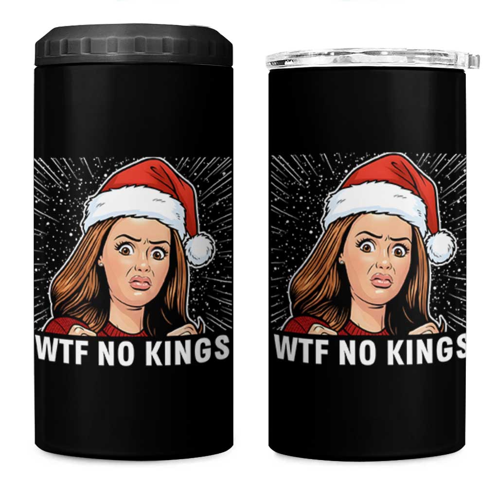 No Kings 4 in 1 Can Cooler Tumbler Funny Doll Face Meme Christmas - Wonder Print Shop