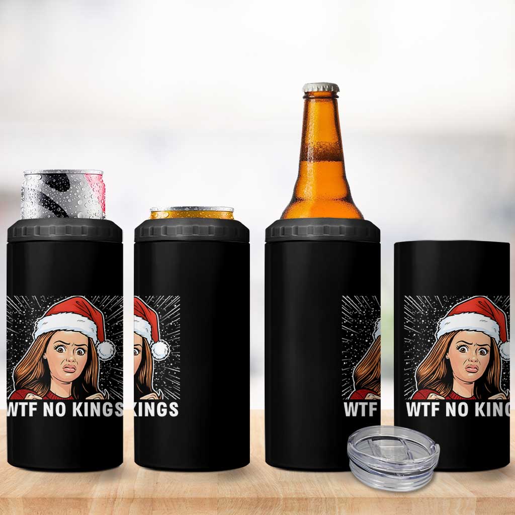 No Kings 4 in 1 Can Cooler Tumbler Funny Doll Face Meme Christmas - Wonder Print Shop