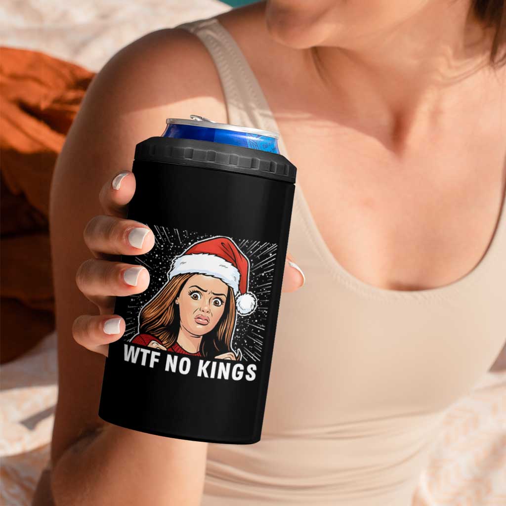 No Kings 4 in 1 Can Cooler Tumbler Funny Doll Face Meme Christmas - Wonder Print Shop