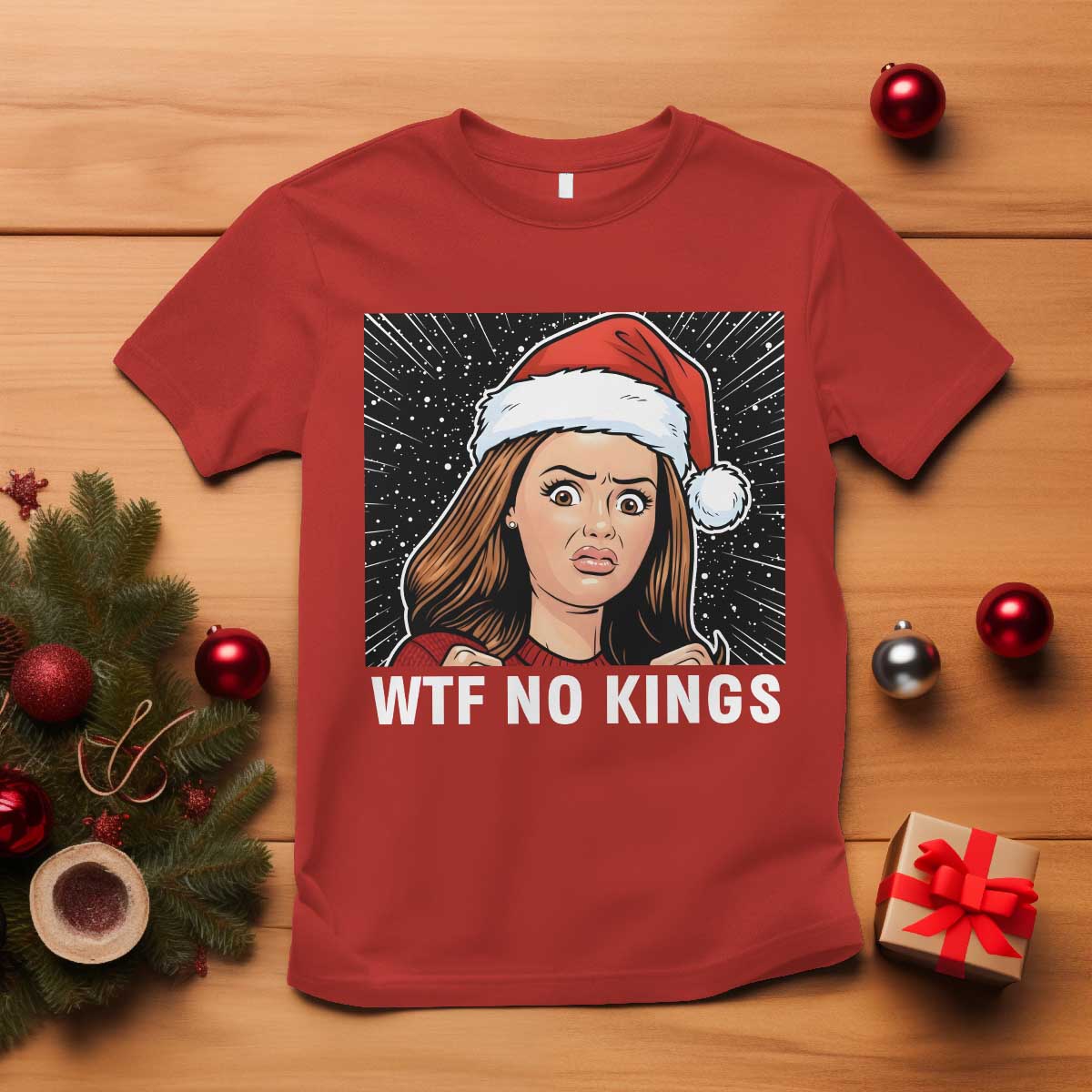 No Kings T Shirt Funny Doll Face Meme Christmas - Wonder Print Shop