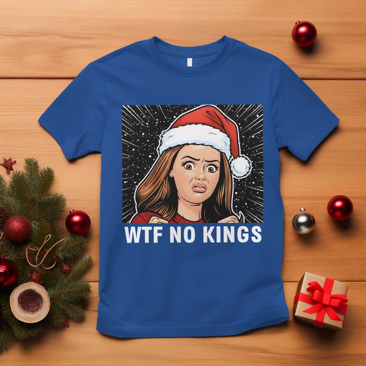 No Kings T Shirt Funny Doll Face Meme Christmas - Wonder Print Shop