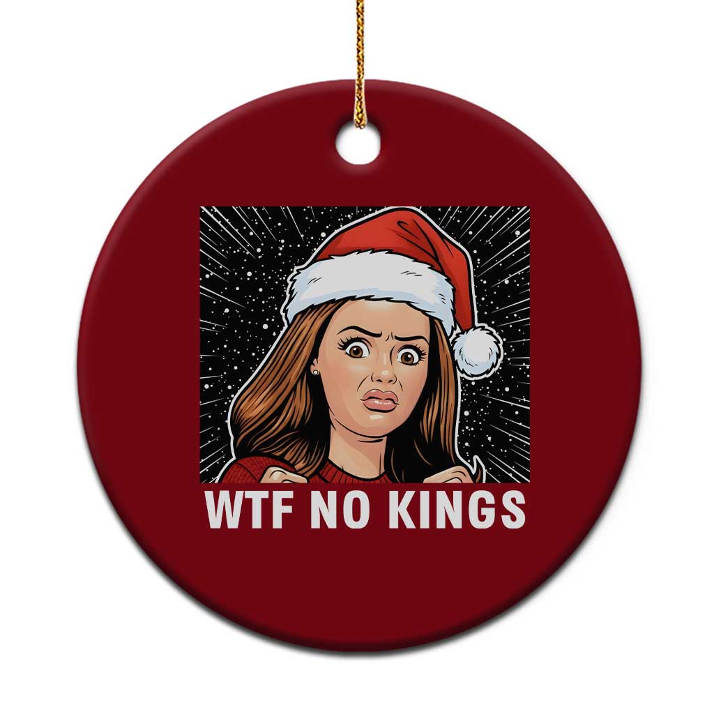 No Kings Ceramic Ornament Funny Doll Face Meme Xmas - Wonder Print Shop