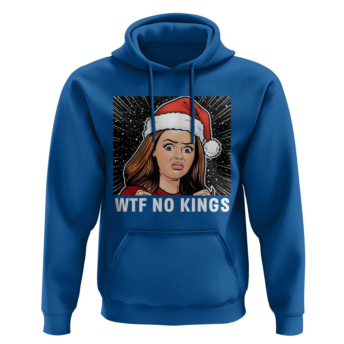 No Kings Hoodie Funny Doll Face Meme Christmas - Wonder Print Shop