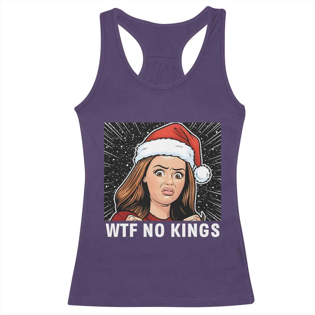 No Kings Racerback Tank Top Funny Doll Face Meme Christmas - Wonder Print Shop