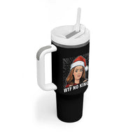 No Kings Tumbler With Handle Funny Doll Face Meme Christmas - Wonder Print Shop