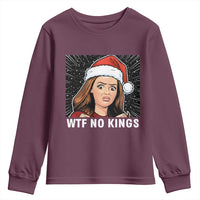 No Kings Youth Sweatshirt Funny Doll Face Meme Christmas - Wonder Print Shop