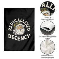 Funny Santa Camo Christmas Garden Flag Radicalized By Basic Decency - Wonder Print Shop