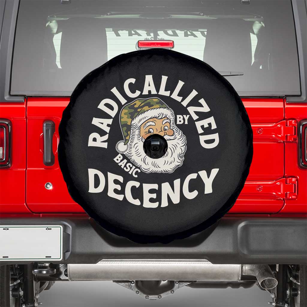 Funny Santa Camo Christmas Spare Tire Cover Radicalized By Basic Decency - Wonder Print Shop
