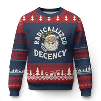 Funny Santa Camo Xmas Ugly Christmas Sweater Radicalized By Basic Decency - Wonder Print Shop