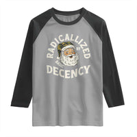 Funny Santa Camo Christmas Raglan Shirt Radicalized By Basic Decency - Wonder Print Shop
