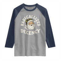 Funny Santa Camo Christmas Raglan Shirt Radicalized By Basic Decency - Wonder Print Shop