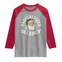 Funny Santa Camo Christmas Raglan Shirt Radicalized By Basic Decency - Wonder Print Shop