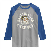 Funny Santa Camo Christmas Raglan Shirt Radicalized By Basic Decency - Wonder Print Shop