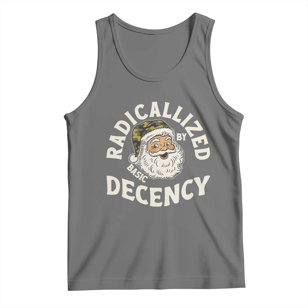 Funny Santa Camo Christmas Tank Top Radicalized By Basic Decency - Wonder Print Shop