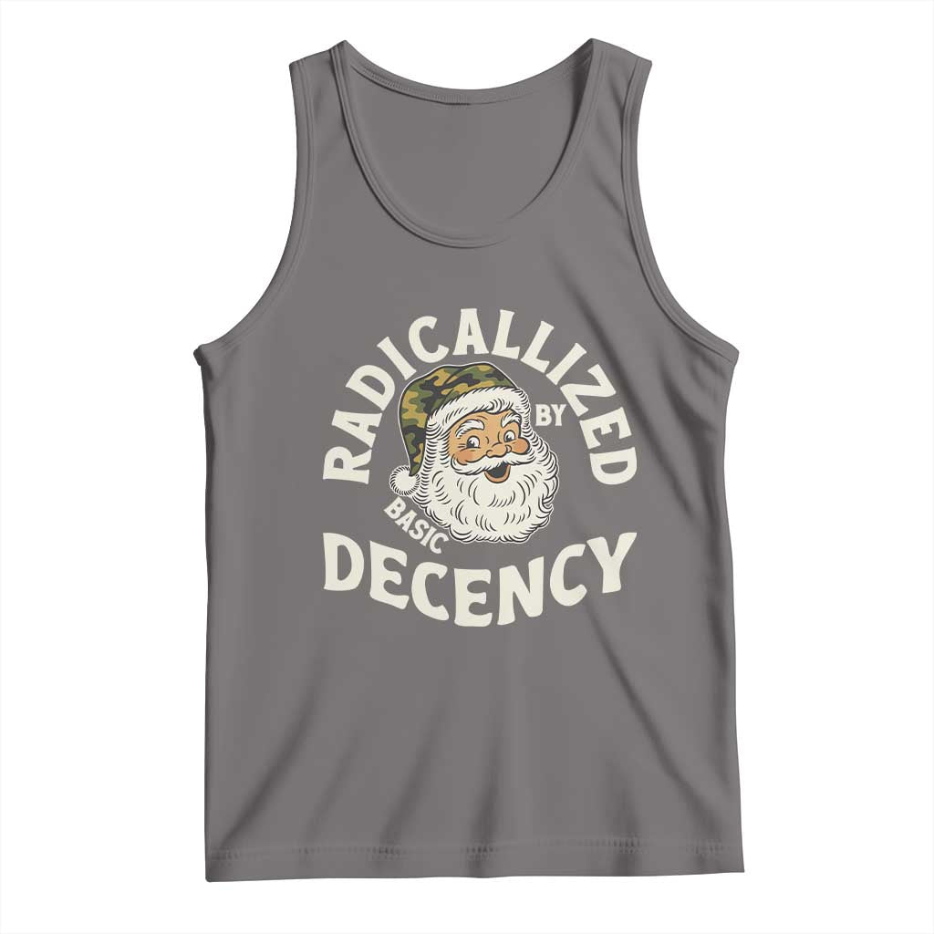 Funny Santa Camo Christmas Tank Top Radicalized By Basic Decency - Wonder Print Shop