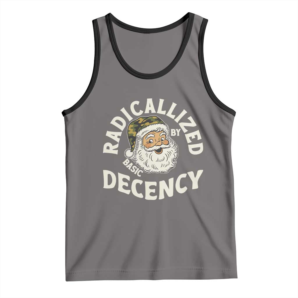 Funny Santa Camo Christmas Tank Top Radicalized By Basic Decency - Wonder Print Shop