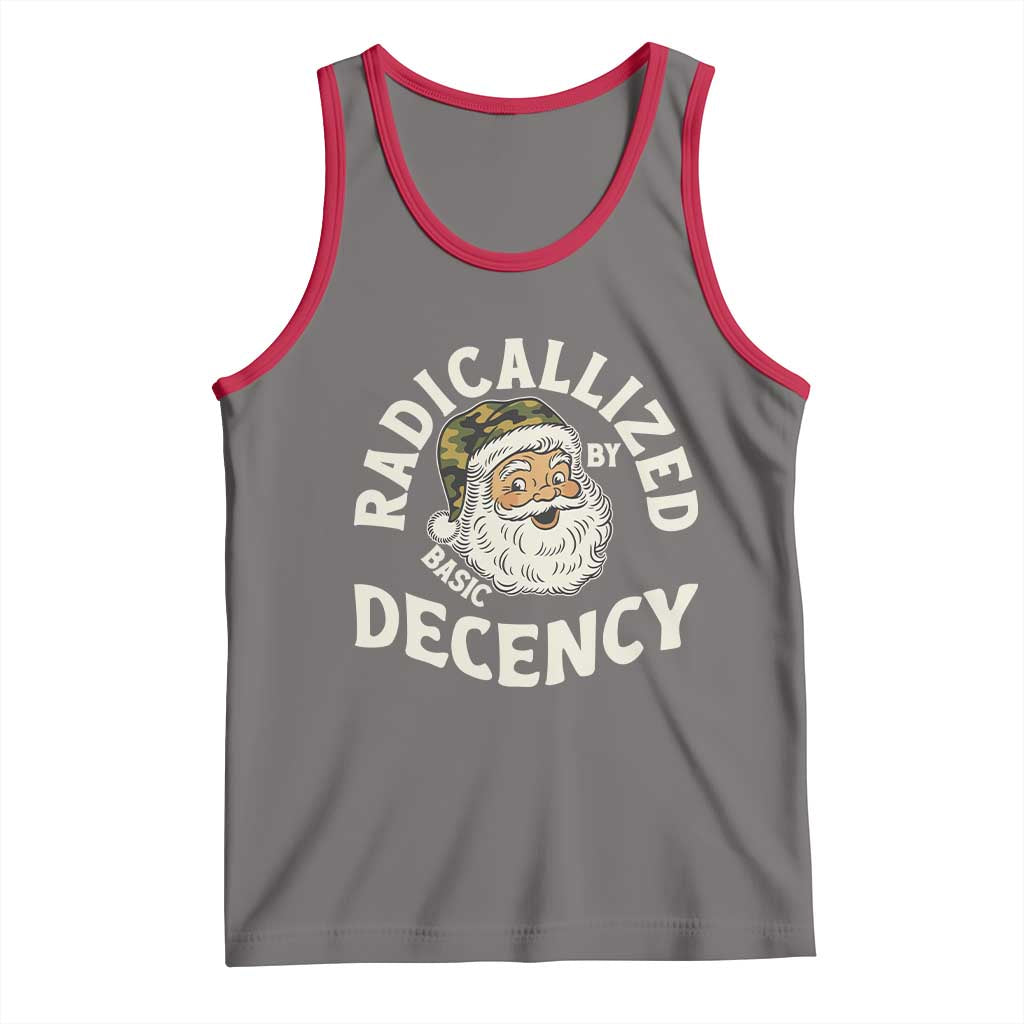Funny Santa Camo Christmas Tank Top Radicalized By Basic Decency - Wonder Print Shop