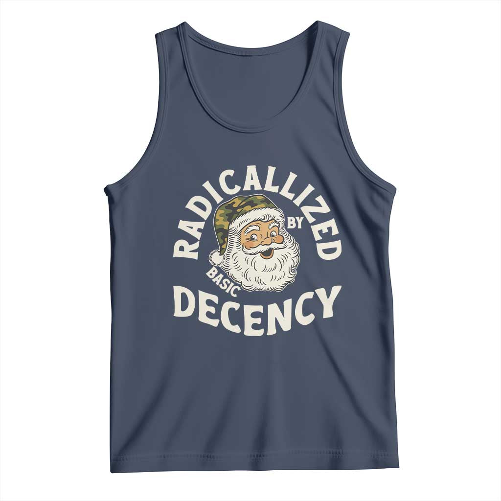 Funny Santa Camo Christmas Tank Top Radicalized By Basic Decency - Wonder Print Shop