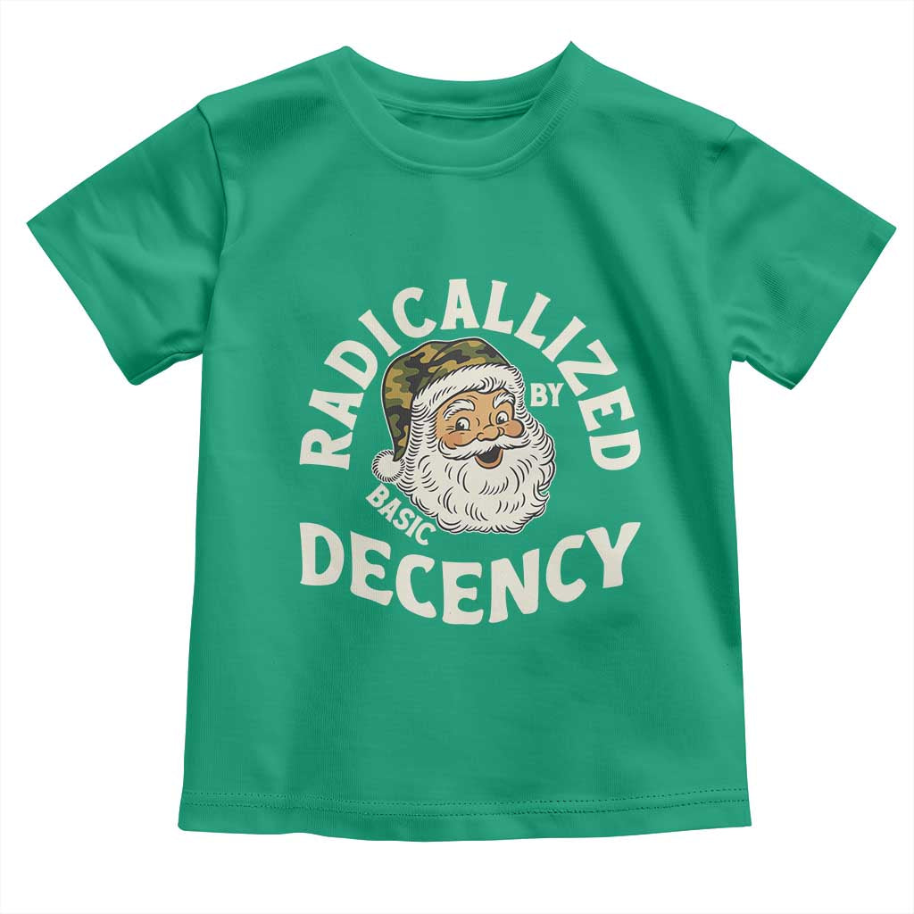 Funny Santa Camo Christmas Toddler T Shirt Radicalized By Basic Decency - Wonder Print Shop