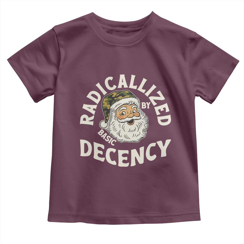 Funny Santa Camo Christmas Toddler T Shirt Radicalized By Basic Decency - Wonder Print Shop
