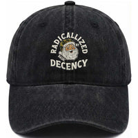 Funny Santa Camo Christmas Washed Cotton Baseball Cap Radicalized By Basic Decency