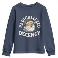 Funny Santa Camo Christmas Youth Sweatshirt Radicalized By Basic Decency - Wonder Print Shop