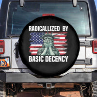 Statue of Liberty Patriotic Spare Tire Cover Radicalized By Basic Decency - Wonder Print Shop