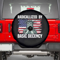 Statue of Liberty Patriotic Spare Tire Cover Radicalized By Basic Decency - Wonder Print Shop