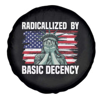 Statue of Liberty Patriotic Spare Tire Cover Radicalized By Basic Decency - Wonder Print Shop