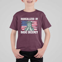 Statue of Liberty Patriotic T Shirt For Kid Radicalized By Basic Decency - Wonder Print Shop