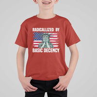 Statue of Liberty Patriotic T Shirt For Kid Radicalized By Basic Decency - Wonder Print Shop