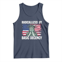 Statue of Liberty Patriotic Tank Top Radicalized By Basic Decency - Wonder Print Shop
