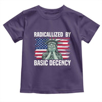 Statue of Liberty Patriotic Toddler T Shirt Radicalized By Basic Decency - Wonder Print Shop