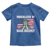 Statue of Liberty Patriotic Toddler T Shirt Radicalized By Basic Decency - Wonder Print Shop