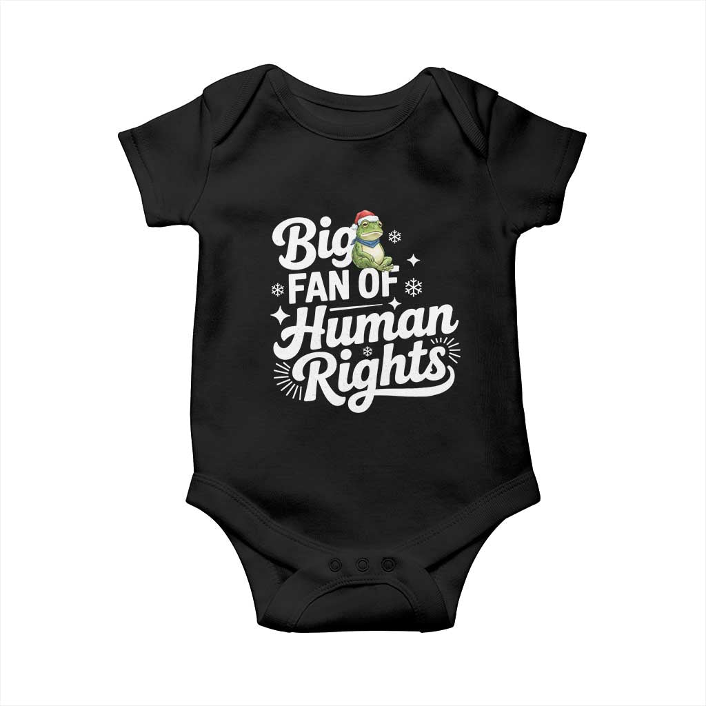 Resist Frog Christmas Baby Onesie Big Fan Of Human Rights Political Meme - Wonder Print Shop