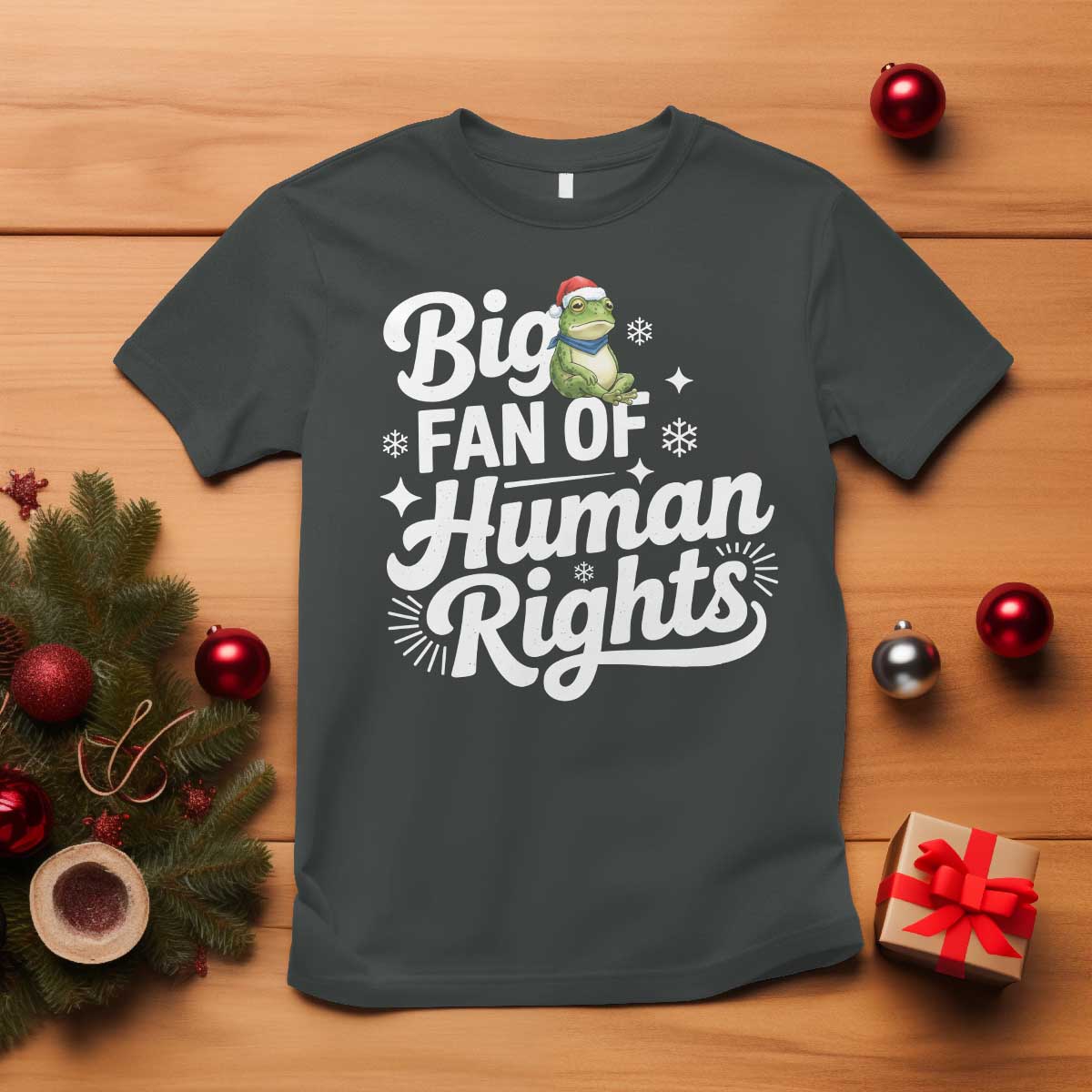 Resist Frog Christmas T Shirt Big Fan Of Human Rights Political Meme - Wonder Print Shop