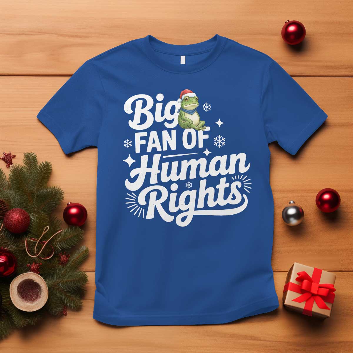 Resist Frog Christmas T Shirt Big Fan Of Human Rights Political Meme - Wonder Print Shop